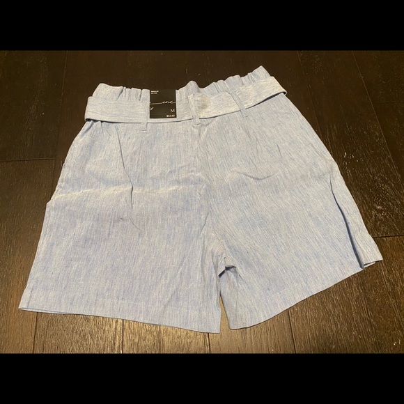 INC International Concepts Blue Chambray Shorts M - Picture 3 of 5